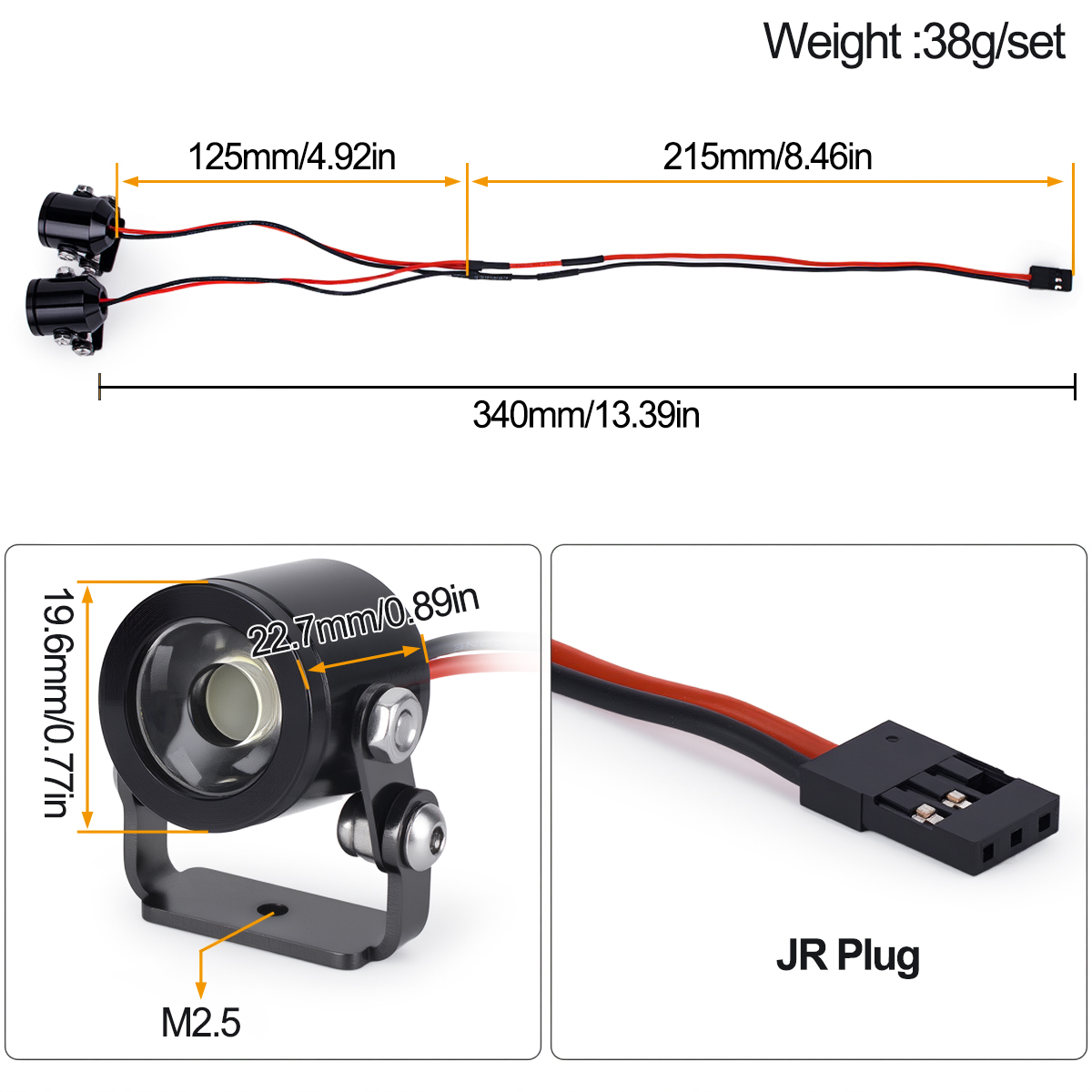 Reflektor LED do samochodu RC  – Led Light Kit Rc recenzja i cena